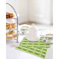 thumbnail image 4 of Saint Patrick's Day Kitchen Dish Towels for Drying Dishes Set of 2, Green Colorful Clovers Leaves Stripes Waffle Weave Microfiber Hand Tea Bathroom Towels Quick Dry & Absorbent Towel 12x12, 4 of 7