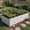 Silver, variant on Uforic 8x4x2ft Large 9 in 1 Galvanized Metal Raised Garden Bed Kit with Gloves, Support Rod & Safety Rubber, Outdoor Above Ground Planters for Plants Vegetables Flowers, Cream White