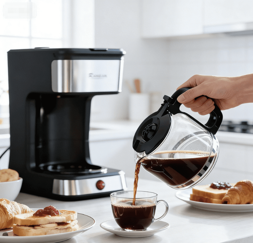 LapEasy Drip Coffee Maker, 1.8L/15 Cups, Fast Brew, Removable Washable Filter, Anti-Drip, Black