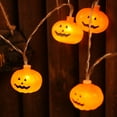 thumbnail image 3 of Fiudx Farol Colgante de Halloween, Cuentas de Luz Led, Adornos Colgantes Amarillos, Decoración Festiva para Fiestas, Iluminación para Bar, Karaoke, Dormitorio, Tamaño de 4,5 X 3 Cm, Funciona con Pila, 3 of 7
