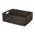 thumbnail image 5 of Kouboo Laguna Rattan Shelf Basket with Liner, Decorative Storage Basket, Organizer For Shelves, Black Wash, 5 of 6