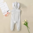 thumbnail image 4 of Tanghaowl Toddler Baby Girl Outfit Clothes Bunny Ear Romper Zipper Hooded Bodysuit Sleeveless Jumpsuit 5 Girl Clothes, 4 of 4