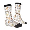 thumbnail image 4 of Yiaed Mushrooms And Butterflies Print Great elasticity Crew Socks Sports socks for Men and Women, 4 of 5