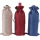 thumbnail image 2 of piezas de vino tinto reutilizable, fundas/bolsas de arpillera con cordón, rojo vino, 2 of 3