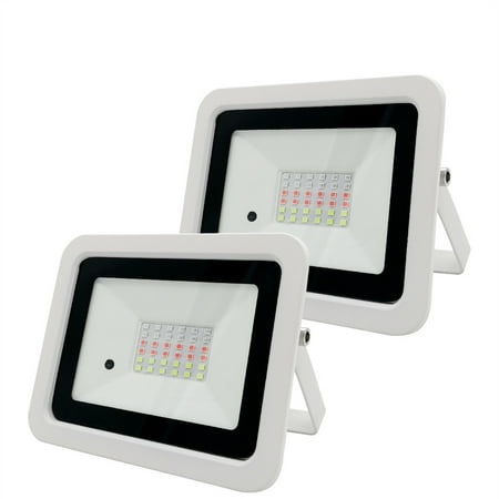 

2pcs RGB Led Flood Light 20W 30W 50W 100WIP68 Waterproof Outdoor Lighting Reflector Projector Spotlight Wall Lamp