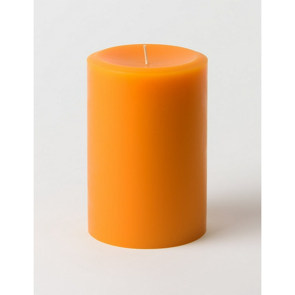 4" x 6" Orange Pillar Candle