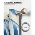 thumbnail image 6 of nqOlkjepod Outdoor Curtains for Patio Waterproof, Blue Yellow Ocean Outdoor Privacy Panels Grommet, Summer Coastal Stripe Fish Coral Blackout Outside Curtains for Porch/Cabana 54"x95", 1 Panel, 6 of 8