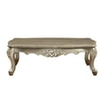thumbnail image 4 of Marble Top Wooden Coffee Table with Queen Anne Style Legs Champagne Gold - Saltoro Sherpi, 4 of 5