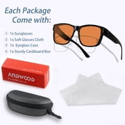 Fit Over Blue Light Blocking Glasses for Women Men Fitover Computer TV Gaming AR Coatings Lens Improve Sleep