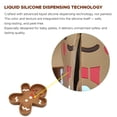 thumbnail image 4 of Baby Silicone Feeder Set, BabyX 3-pcs Gingerbread-themed Baby Plate with Suction, Spoon and Fork for Babies Toddler Kids, BPA-Free, Baby Utensils Feeding Supplies, Microwave and Dishwasher Safe, 4 of 7