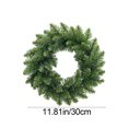 thumbnail image 3 of Sruoe 12In Christmas Wreath Norfolk Pine Christmas Garland Wreath, Soft Rubber Real Touch Artificial Garland for Front Door Entryway Bedroom Wall Christmas Decorations, 3 of 8