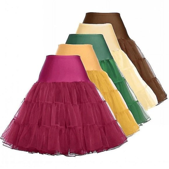 Jupon Cosplay des Années 50 Robe Rockabilly Crinoline pour Femme Jupon de Mariée Tutu Rockabilly