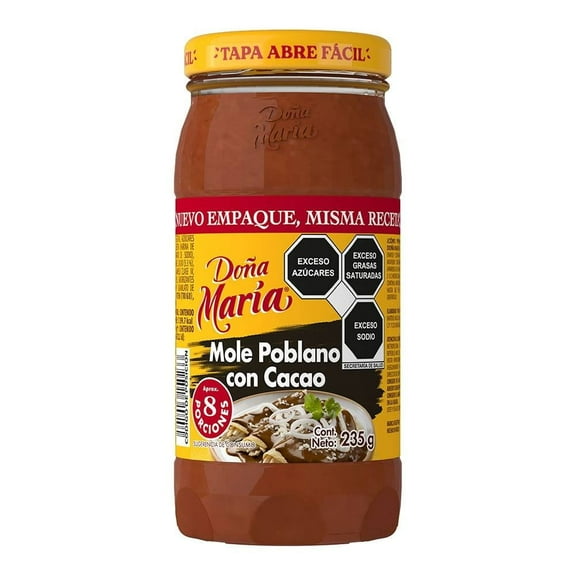 Mole Doña María poblano con cacao en pasta 235 g