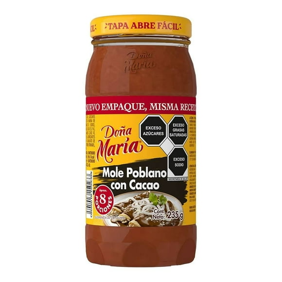 Mole Doña María poblano con cacao en pasta 235 g