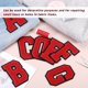 thumbnail image 5 of Parches de Letras Chenille, Parches de Letras R de 4" para Reparar Ropa, Jeans, Zapatos, Gorras DIY (Rojo), 5 of 7