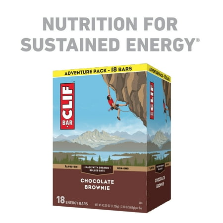 Cookie Brownie Bars - Clif Bar, Chocolate Brownie, 2.4 Oz, 18 Ct
