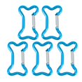 thumbnail image 6 of 5Pcs Bone Shape Spring Snap Clip Aluminum Alloy KeyRings Hanging Buckle Carabiner Keychains Bag Clip Hook Connectors, 6 of 6
