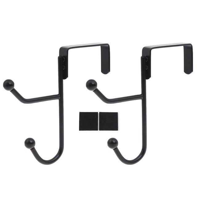 S Colgador de abrigos de Metal resistente, ganchos para puerta, organizador de baño duradero, 2 uds.