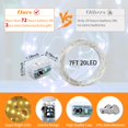 thumbnail image 3 of Guirnalda de luces LED Fairy Lights chzk de 2 m, 20 luces LED centelleantes, color naranja, 3 of 6