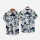 thumbnail image 2 of Hombres Casual Sin posicionamiento Botones de impresión Beach Turndown Camisa de manga corta Blusa Pompotops oipoqjl45678, 2 of 6