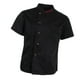 thumbnail image 3 of Sólido Manga Corta Chaquetas Uniforme Servicio de Alimentos para Mujeres Hombres , Negro, 2XL Salvador Uniforme de chaqueta de chef, 3 of 5