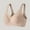 Beige, variant on Women' s Solid Color Lift-and-Gather Bra with Supportive Side Panels, Anti-Sag Design, and Seamless Folding Cup for Everyday Comfort Size XL