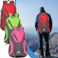 thumbnail image 7 of Pink Large Capacity Waterproof Hiking Backpack Outdoor Mountaineering Bag With Upgraded Fabric, Breathable Shoulder Straps And No Internal Frame For Camping, Trekking And Travel, 7 of 7