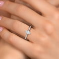 thumbnail image 4 of Gem Stone King 10K White Gold White Moissanite and Lab Grown Diamond Engagement Ring for Women | 0.70 Cttw | DEF Color | VVS-VS Clarity (Size 8), 4 of 6