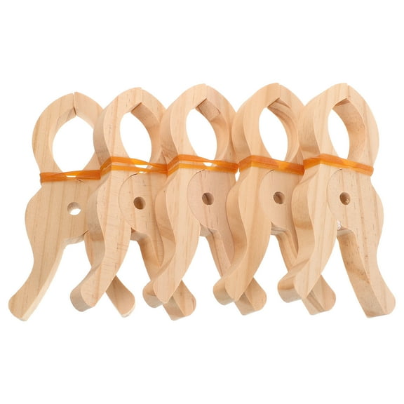 Hemoton 5 Pcs Jumbo Clothespins Wooden Clothespins Towel Holder Giant Wooden Clothes Clips For Hanging Clothes Crafts Photo Displays