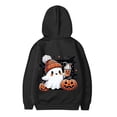 thumbnail image 4 of Gunia Toddler Halloween Ghost Sweatshirt For Boys Girls Hoodie Long Sleeve Soft Sweatshirt Graphic Cute Pullovers Top Clothes Fall Black 4-5 Years, 4 of 6