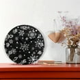 thumbnail image 2 of GZHJMY Black Snowflake Wall Clock, Silent Non Ticking Battery Operated Creative Decorative Round PVC Clock for Kitchen, Living Room, Bathroom, Home School Office Decor, 10 Inch, 2 of 7