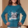 thumbnail image 3 of Ropa para niños de 8 a 14 años, linda camiseta de otoño 2023, informal, con estampado de manga larga, camisetas blancas de moda, ropa para niñas, 3 of 5