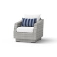thumbnail image 3 of RST Brands Cannes 5-piece Wicker & Fabric Club Chair/Ottoman Set in Ink & White, 3 of 5