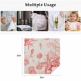 thumbnail image 4 of Coastal Red Cloth Napkins, Nautical Coral Seahorse Starfish Shell Washable and Reusable Dinner Napkins Set of 8, Table Napkin for Kitchen Party Birthday Wedding Hotel Housewarming 20"x20", 4 of 8