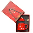 thumbnail image 2 of Ctnporpo Christmas Tree Ceramic Mug Mug Large Capacity with Lid Spoon Sustenance Gift Coffee Mug Red, 2 of 6