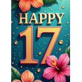 thumbnail image 4 of 17th Birthday Themed Shiny Decorated Backdrop Banner Happy Birthday Party Supplies Photography Props Photo Booth Decorations Celebration Event Party Decor Background, 4 of 4