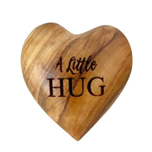Little Pocket Hug Wooden Heart Token with Smooth Touch Finish for