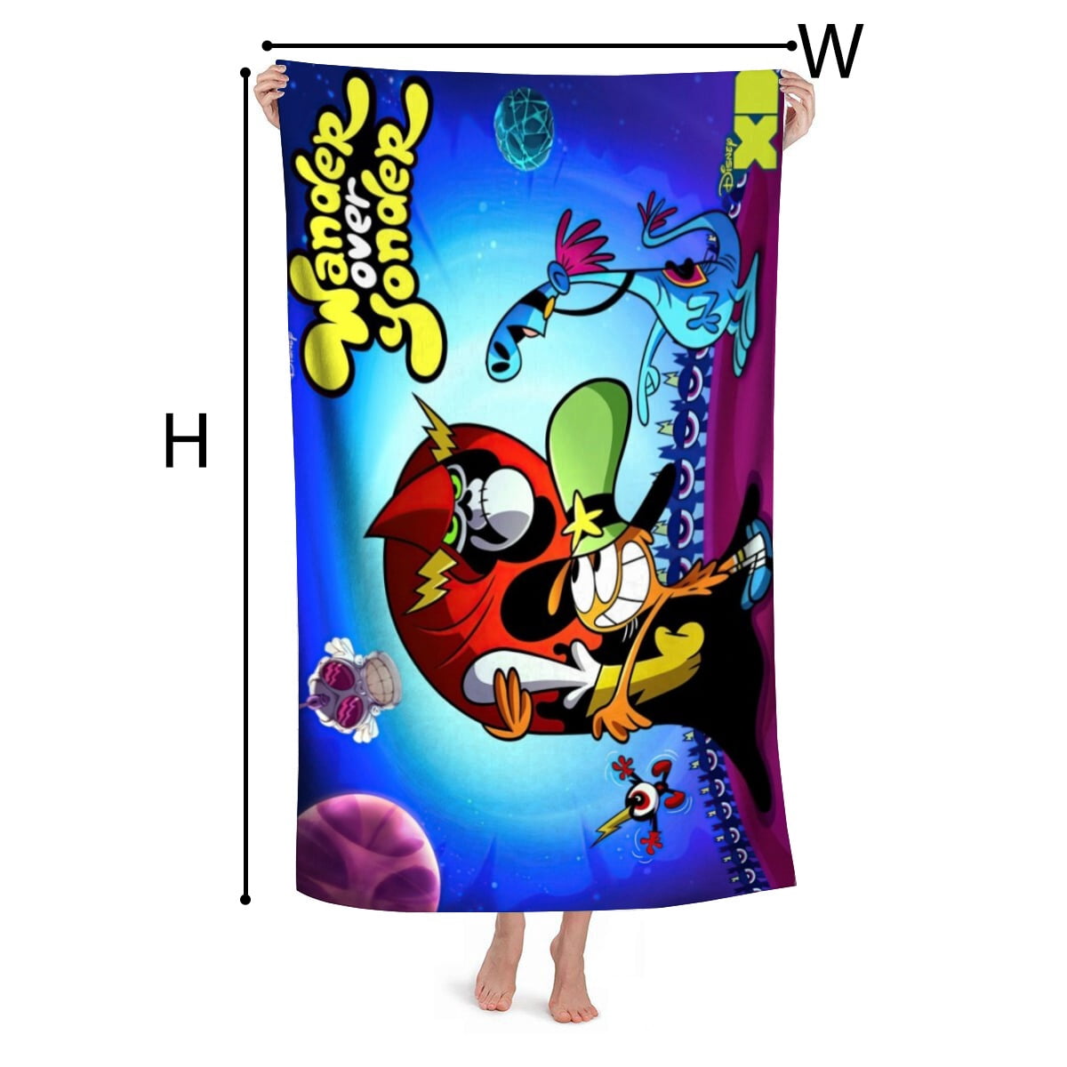 WANDER OVER YONDER Gifts Beach Towel for Women Girl Birthday Inspired Fan Bath Outdoor Music Lover