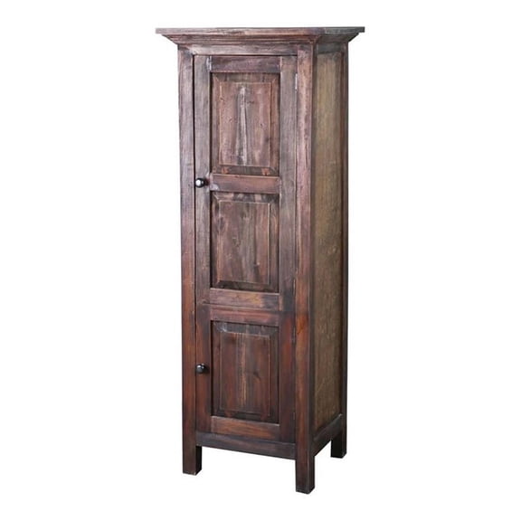Sunset Trading Cottage Tall 2-Door Wood Storage Cabinet in Raftwood Brown Wood