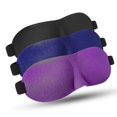 thumbnail image 1 of 3 antifaces para dormir, ligeros y cómodos, con diseño 3D para dormir, trabajar por turnos o tomar siestas (negro/azul/morado), 1 of 4