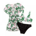 thumbnail image 3 of Yuanyu Kids Girl 3PC Swimsuit Tankini Set Kids Bathing Suit + Bottoms + Smock, 3 of 6