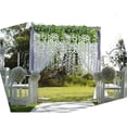 thumbnail image 5 of Sinhoon 12 Pack 1 Piece 3.6 Feet Artificial Fake Wisteria Vine Ratta Hanging Garland Silk Flowers String Home Party Wedding Decor(White), 5 of 10