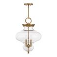 thumbnail image 2 of Warm Brass Three Light Pendant from the Bergdorf Collection, 2 of 6