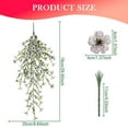 thumbnail image 3 of Home Decoration Artificial Hanging Flowers For Outdoor Spring Decoration 4PCS Silk With Leaves Look Real Faux Flowers For Outside Porch Patio Window Box Yard Home Decor, 3 of 9