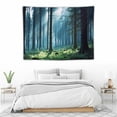 thumbnail image 3 of ONETECH Forest Tapestry Home Decor Landscape Tapestry Living Room Bedroom Decoration Tapestry Magic Tapestry Curtain (Forest White Light), 3 of 7