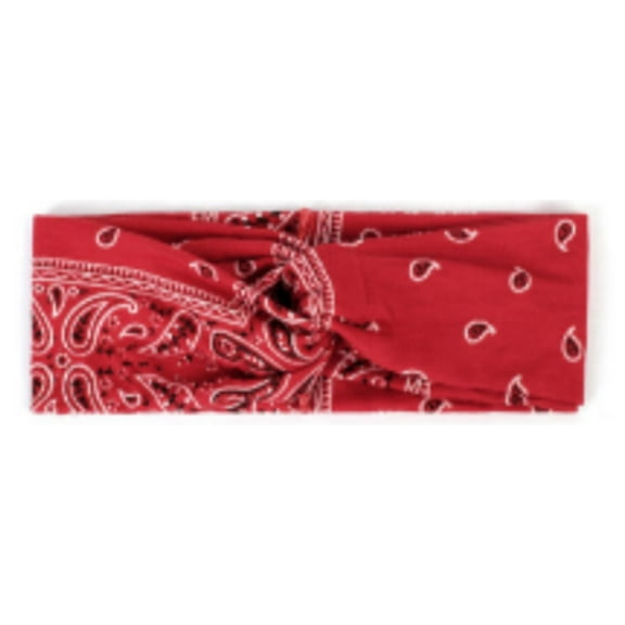 Headbands of Hope Protective Ear Button Headbands - Red Paisley