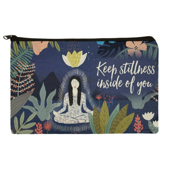 Keep Stillness Inside of You Meditation Yoga Makeup Cosmetic Bag Organizer Pouch