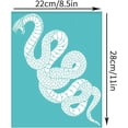 thumbnail image 2 of 2Pcs 8.6x11 Inch Snake Self-Adhesive Silk Screen Printing Stencil Python Silk Screen Stencil Animal Theme Reusable Mesh Stencils Transfer for DIY T-Shirt Fabric Painting DIY, 2 of 8