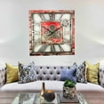 thumbnail image 3 of THE GEARS CLOCK Wall Clock with Real Moving Gears AM-LI_ 24 in Square Red-Lava, 3 of 10