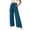 0_ Blue, variant on Womens Wide Leg Pants, Drawstring Waist with Adjustable Hem, Textured Woven Fabric for Daily Fashion Casual Styling White S